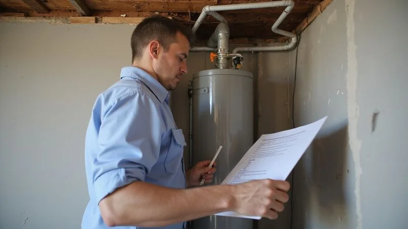 PIRB registered plumber conducting a geyser compliance inspection in the ceiling space of a North Johannesburg home